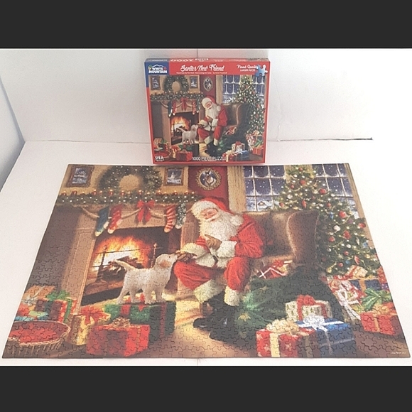 Santa's New Friend 1000-piece puzzle by White Mountain - Picture 2 of 3